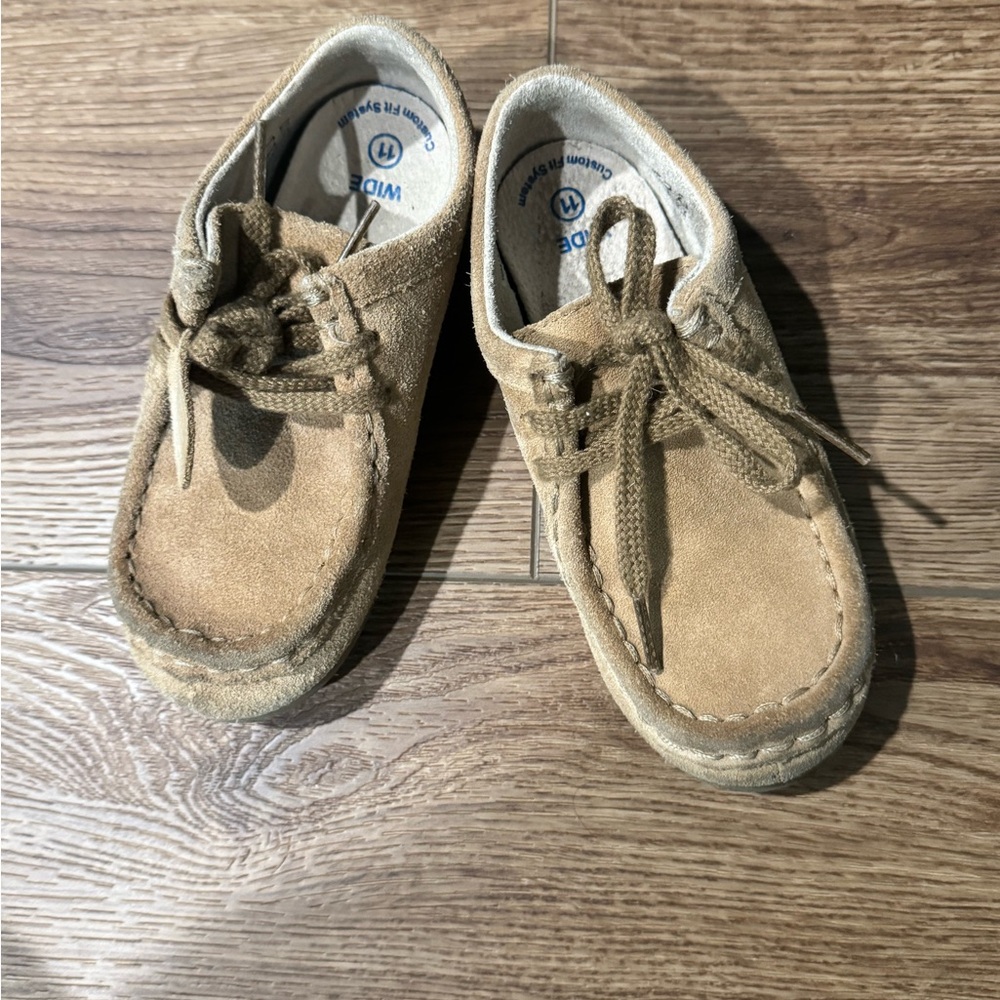 Kids Tan Suede Shoes